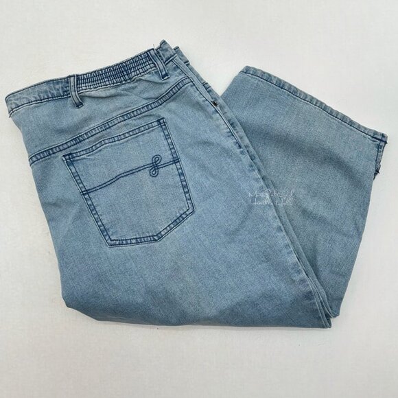 Liz & Me Signature Vintage 1990's Light Wash Cropped Capris Jeans Size 38 - Picture 1 of 4